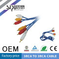 SIPUO azul alta calidad 3 RCA a 3 RCA amarillo blanco rojo av cable micro usb